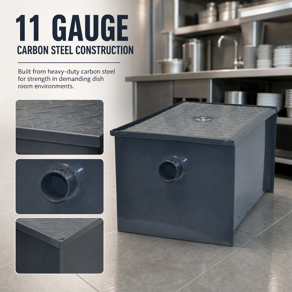 11 Gauge Carbon Steel Construction