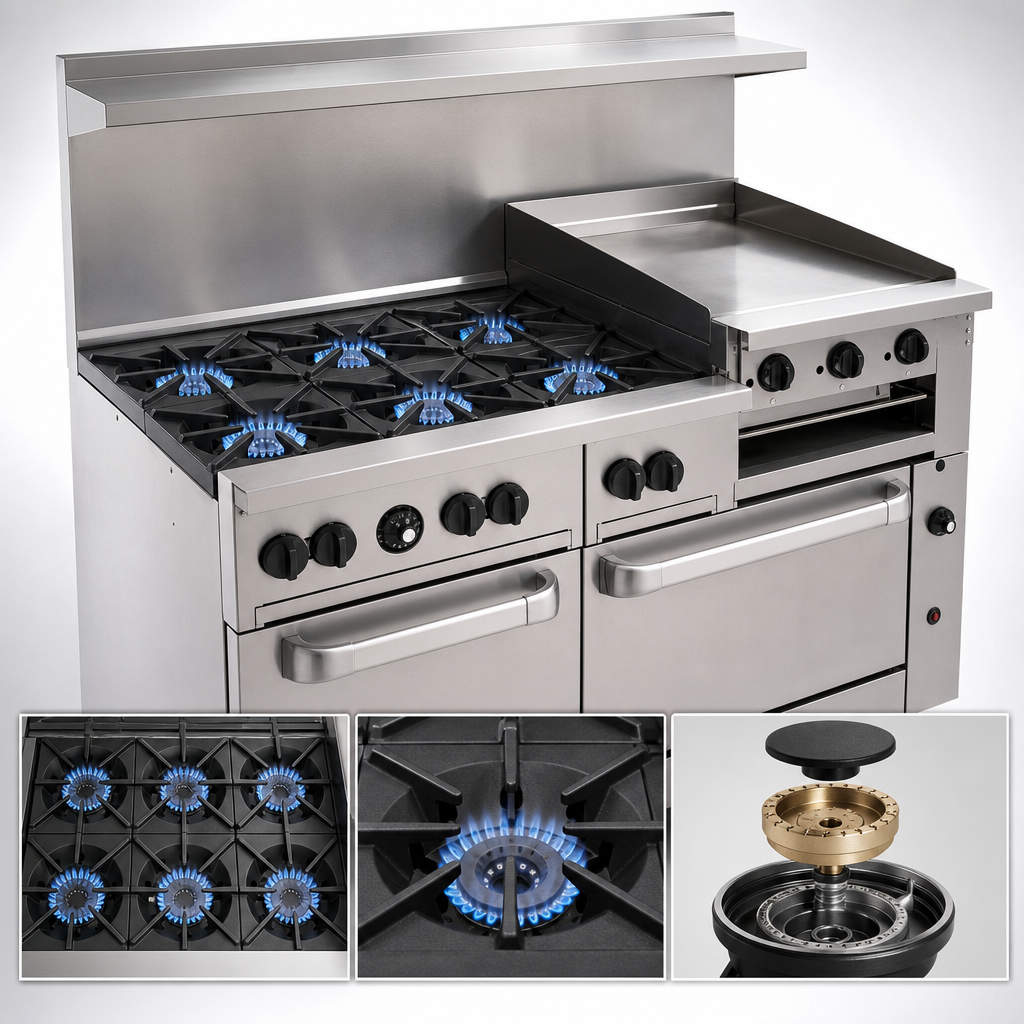 Six Open Burners