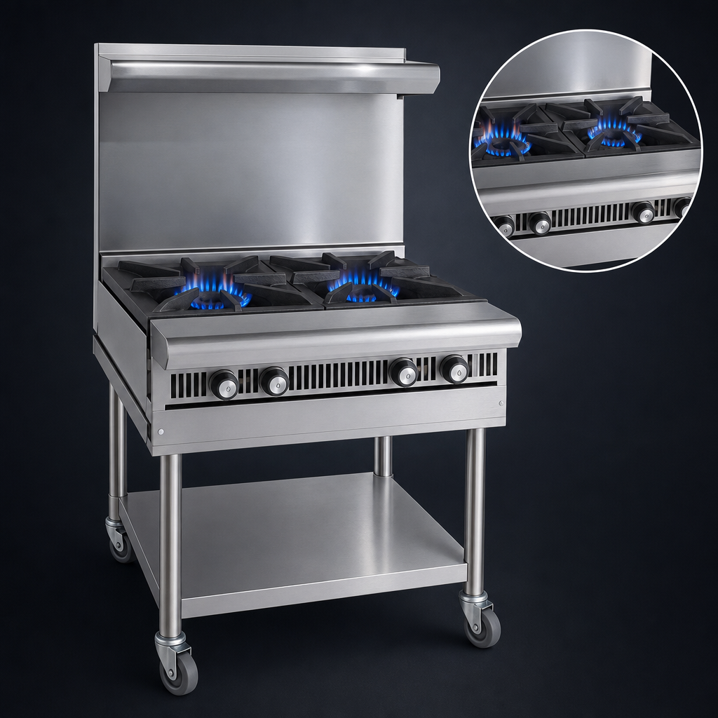 Two Open Burners
