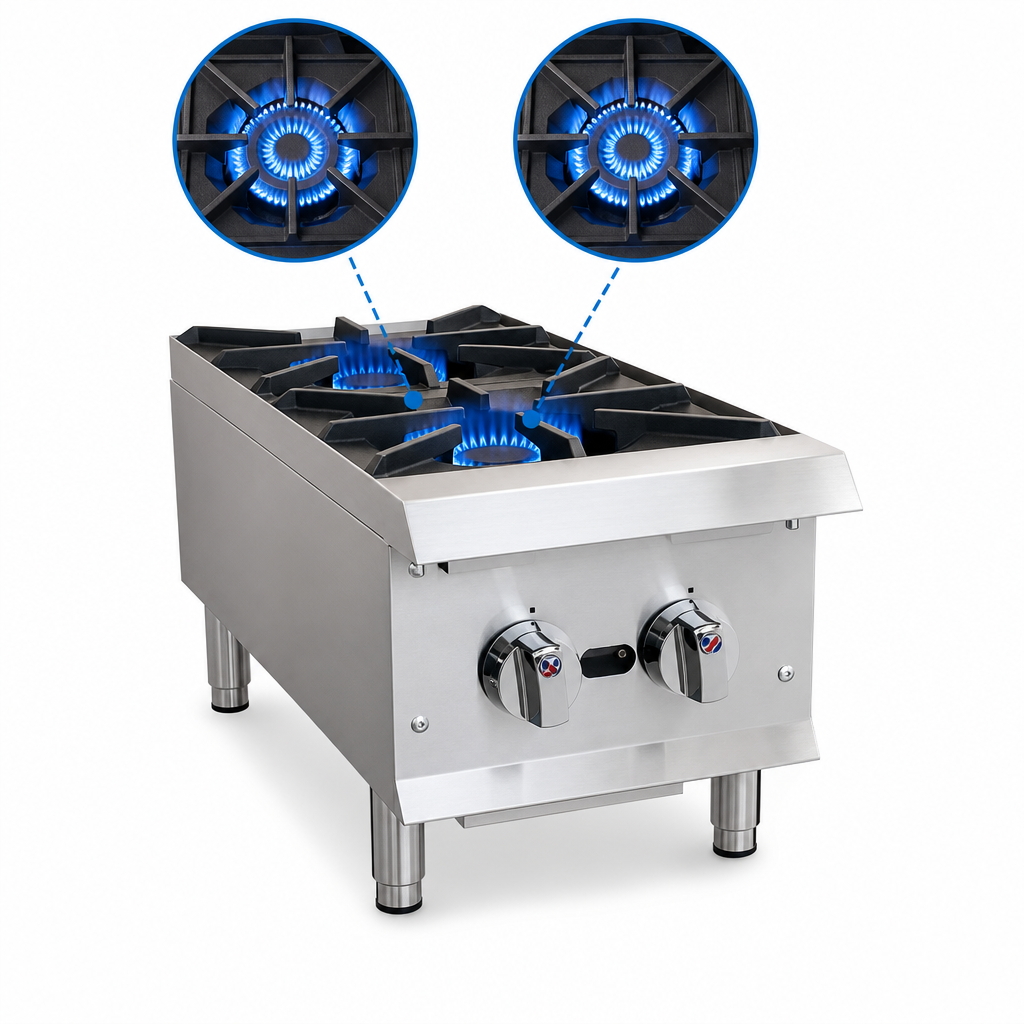 Two High-Output Burners