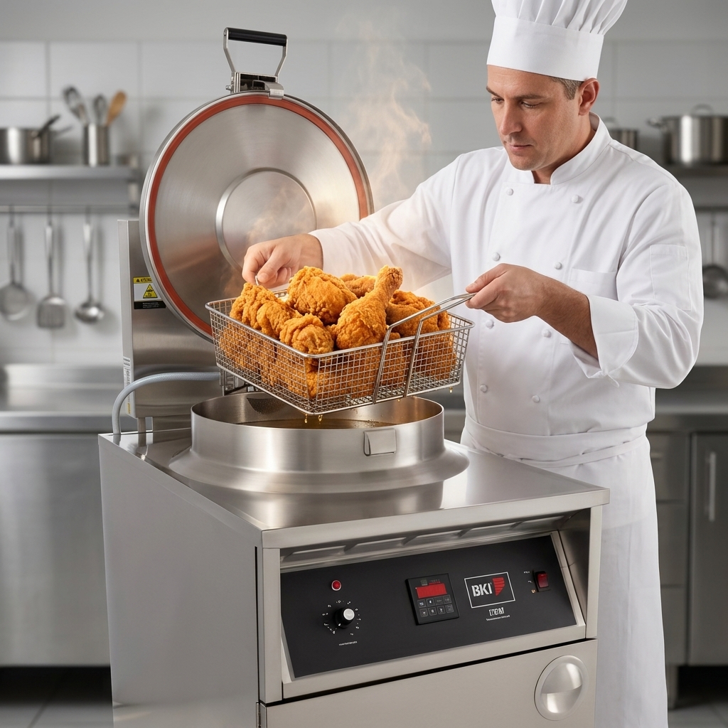 Experience perfectly tender, moist fried chicken with an irresistibly crispy exterior, thanks to the controlled low-pressure cooking of this electric pressure fryer.