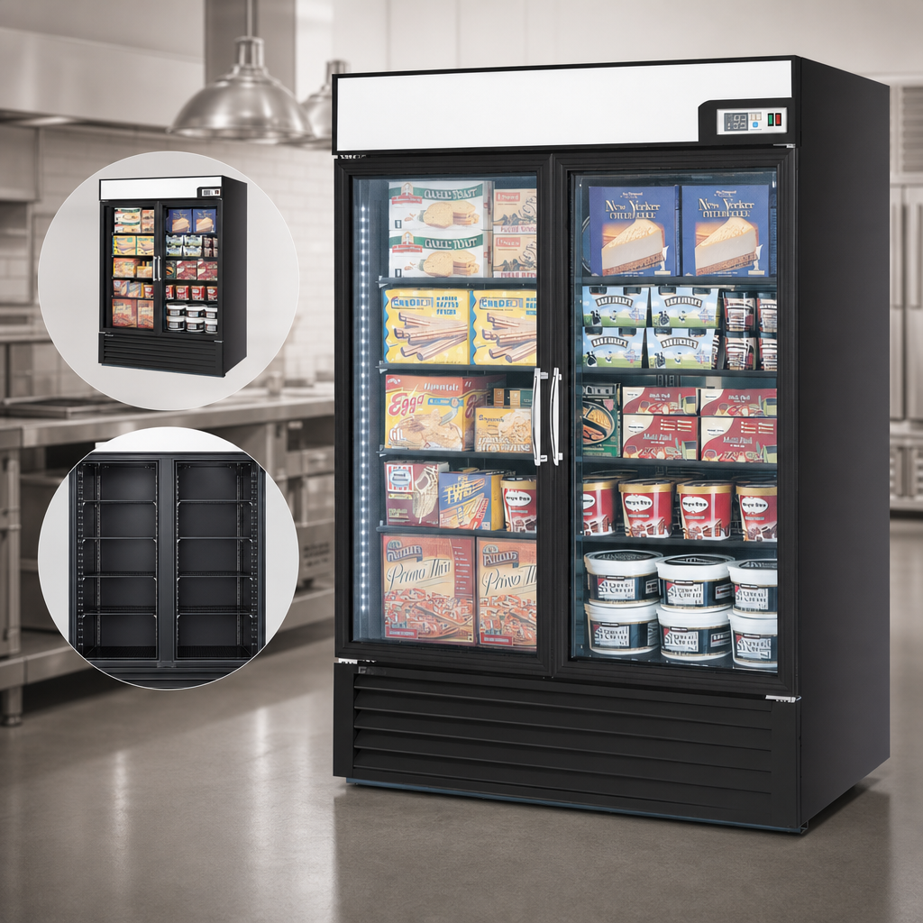 Two-Section Glass Door Merchandiser