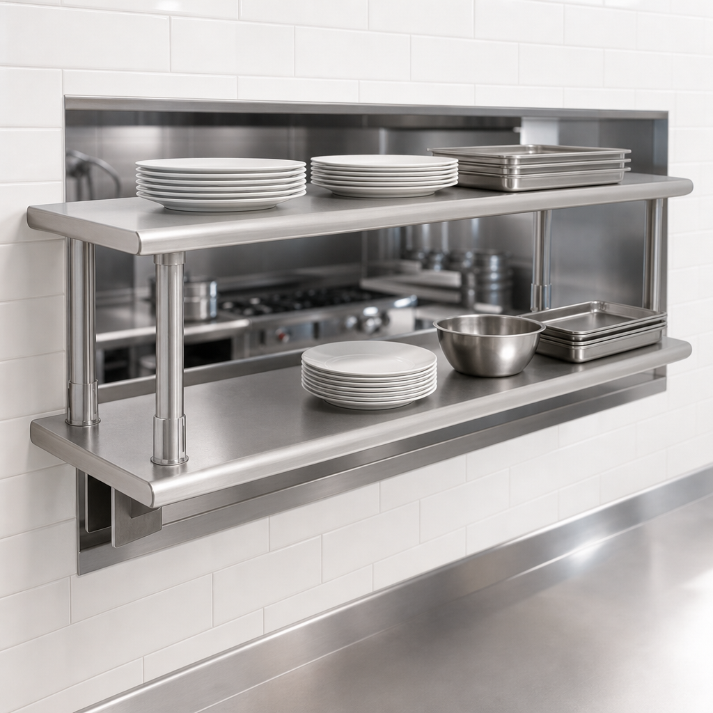 Pass-Thru Shelf With Overshelf