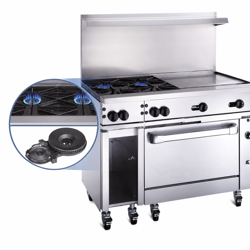 Two Open Burners