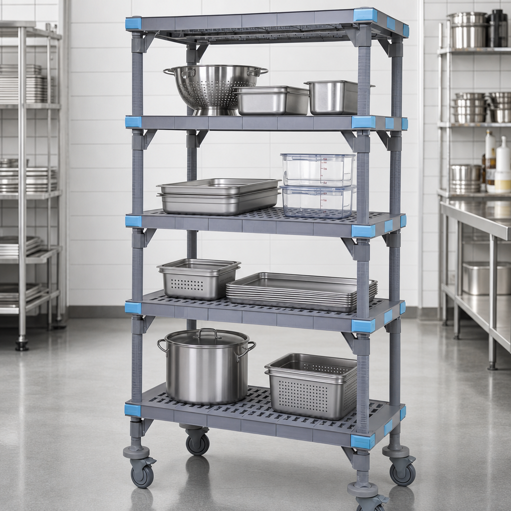 Four Open Grid Shelves