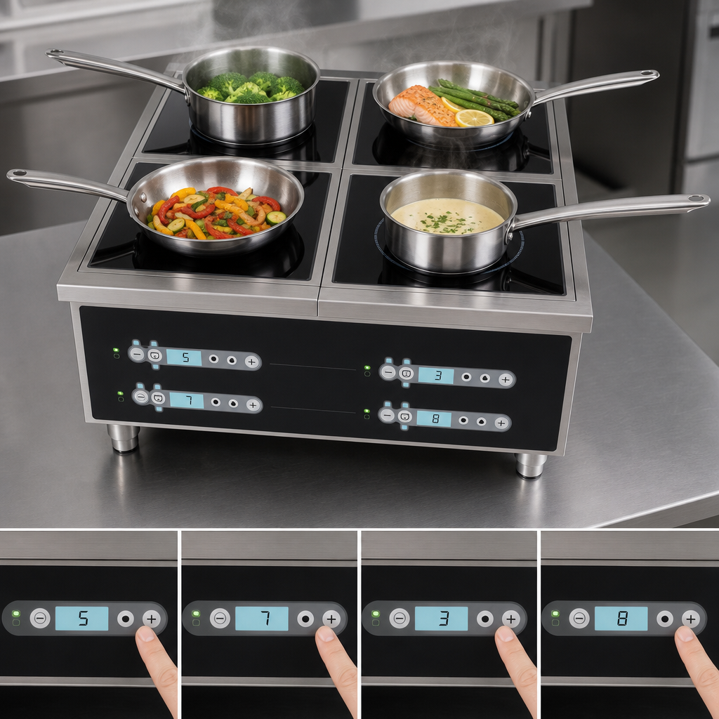 Four-Hob Digital Control