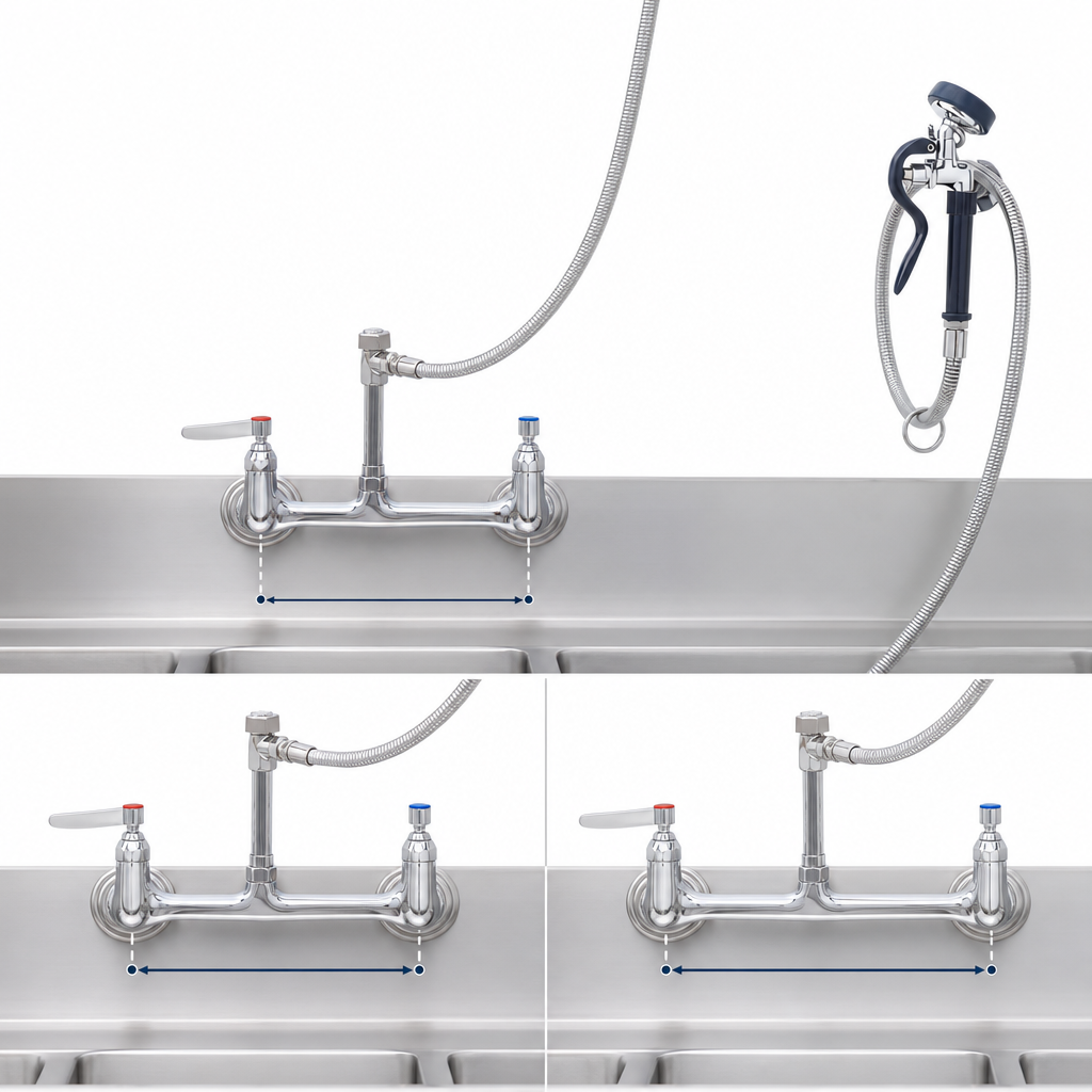 Adjustable 8-Inch Wall-Mount Centers