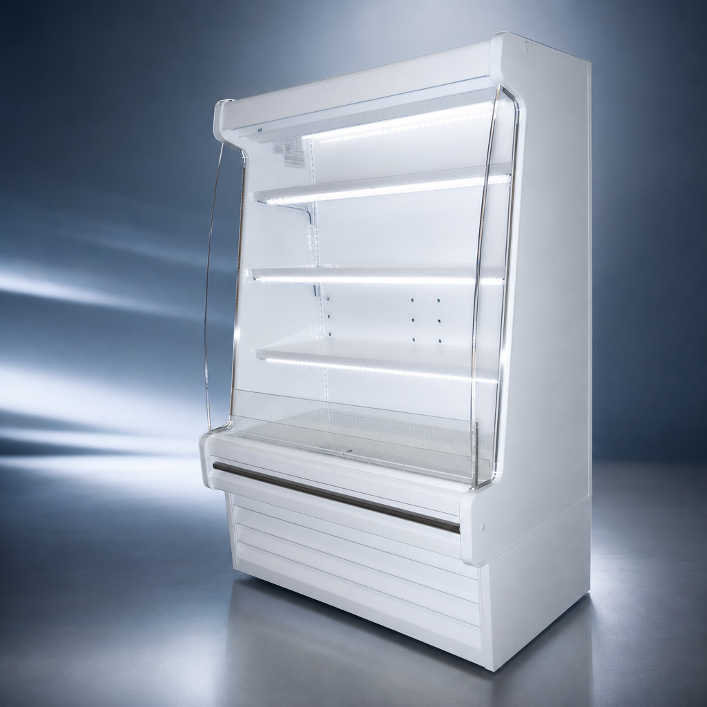 3 Rows of LED-Lit Shelving