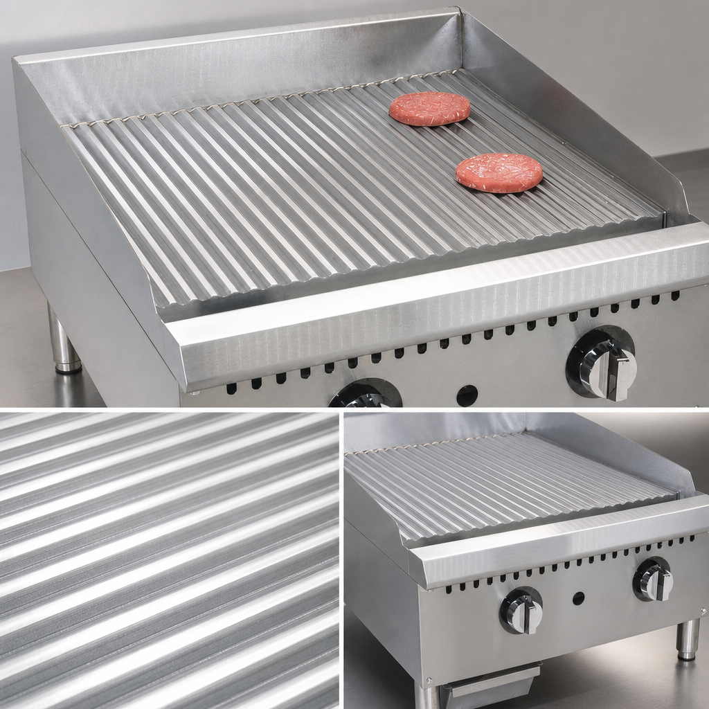 Grooved Steel Griddle Plate
