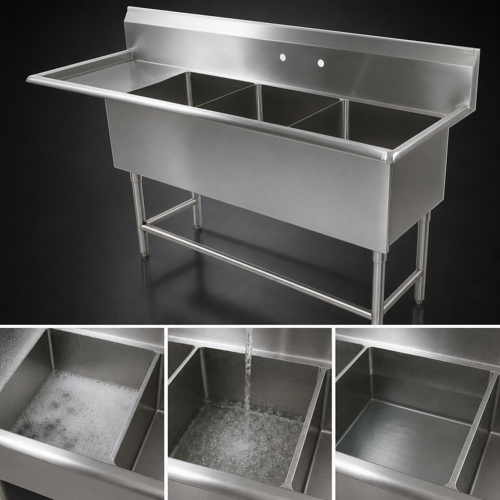 Three-Compartment Sink