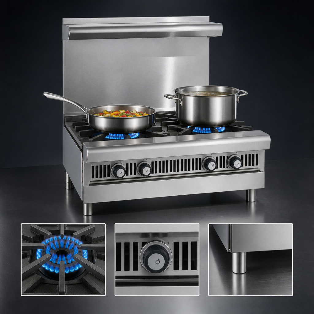 Two Open Burners