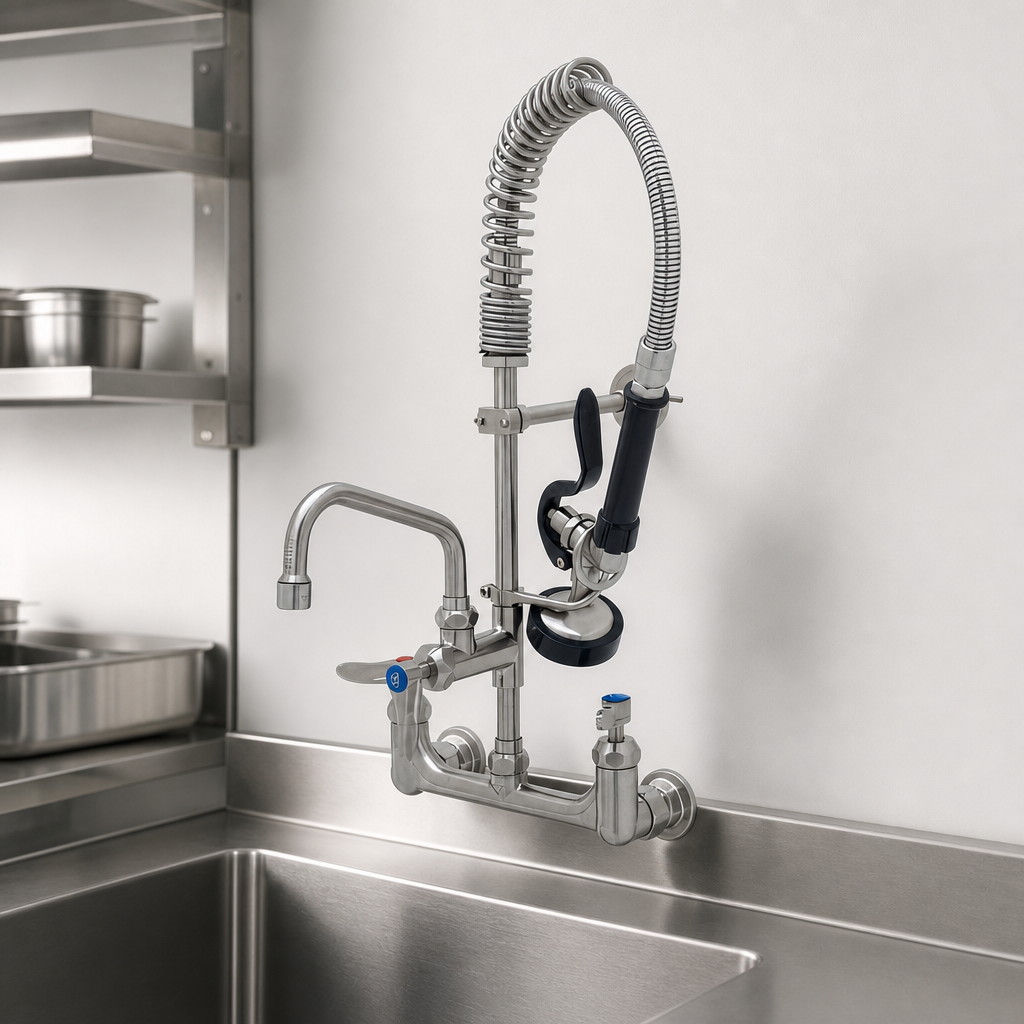 8-Inch Center Wall-Mount Mixing Faucet