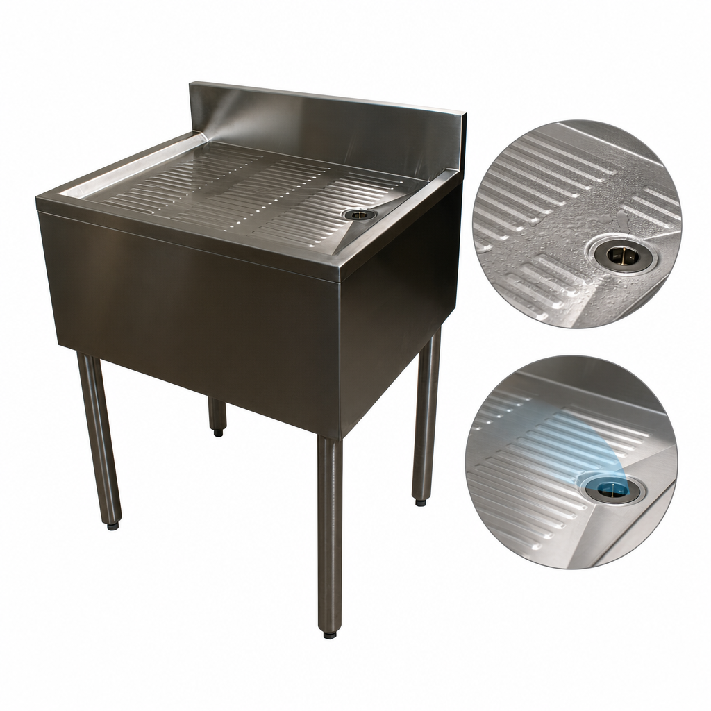 Stamped & Pitched Drainboard