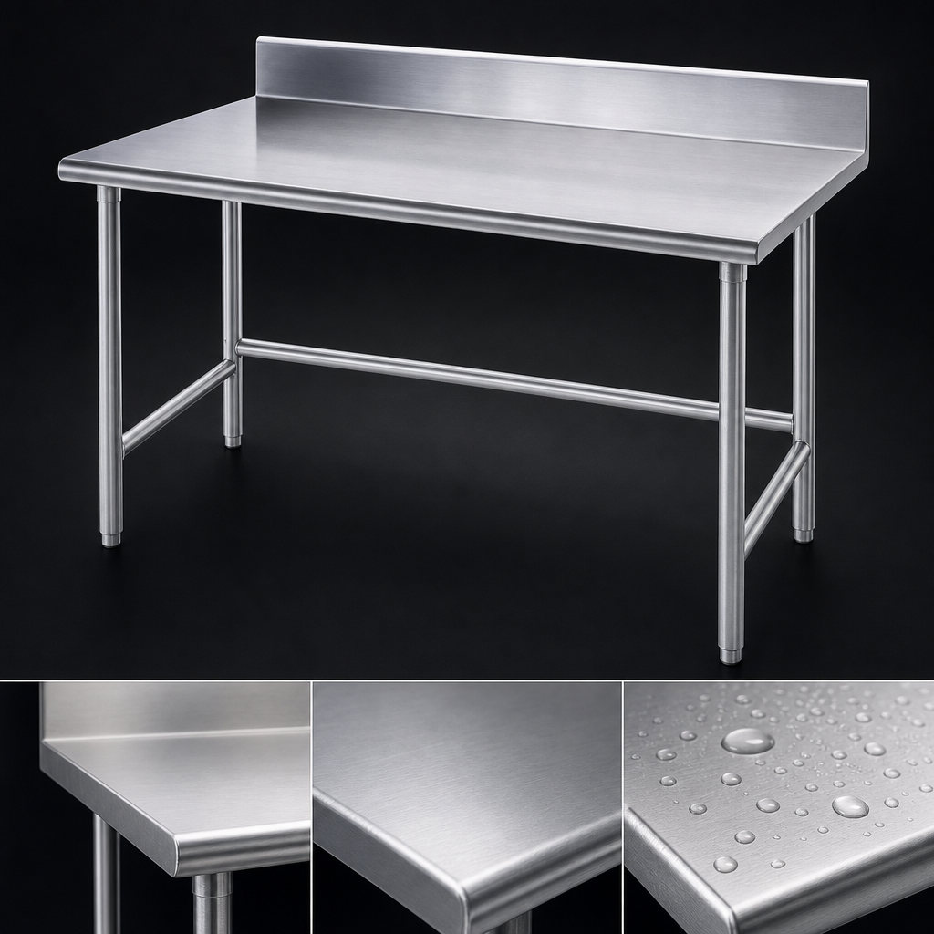 16-Gauge 304 Stainless Steel Top