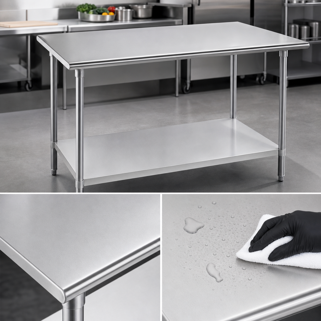 16-Gauge 304 Stainless Steel Top