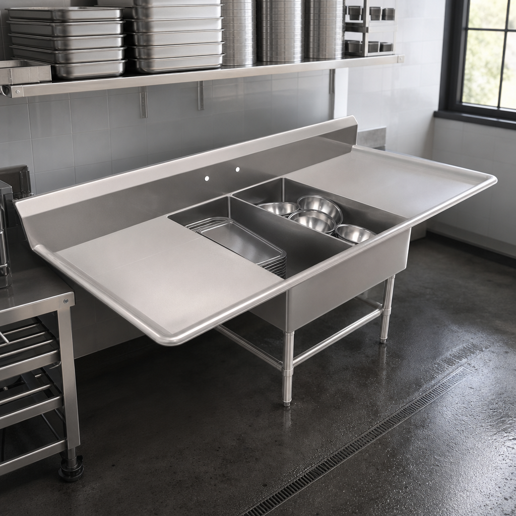 2-Compartment Platter Sink