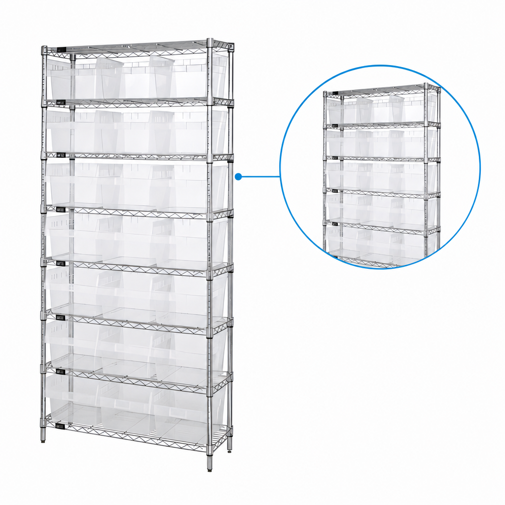 Eight Wire Shelves
