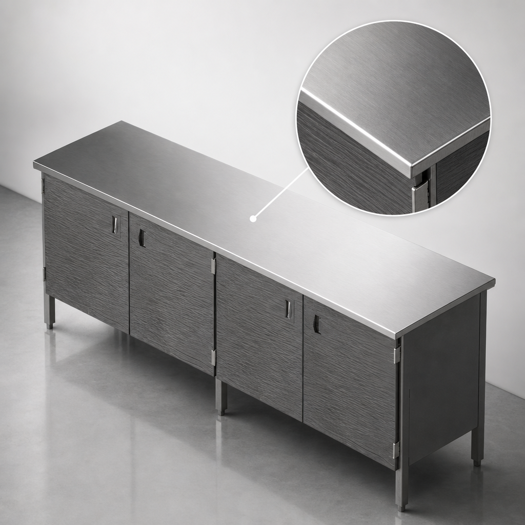 16-Gauge Stainless Steel Top
