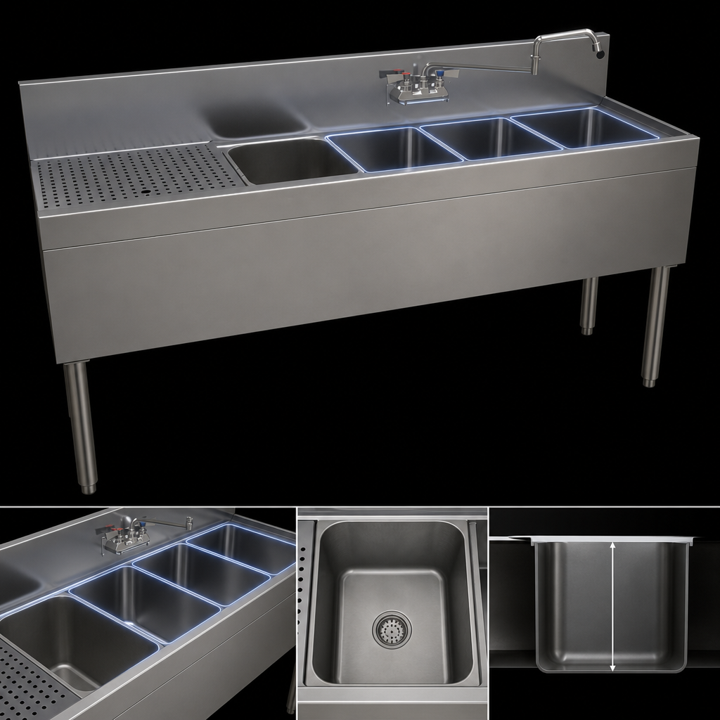 Four Sink Compartments