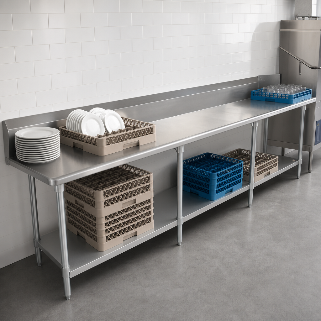 Straight Clean Dishtable Design