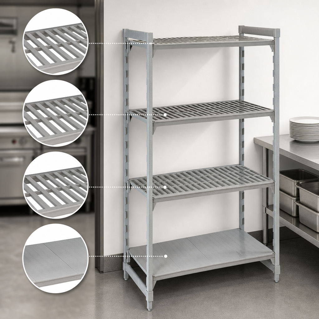3 Vented + 1 Solid Shelf Layout