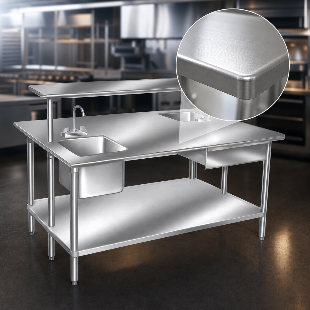 14-Gauge Stainless Steel Top