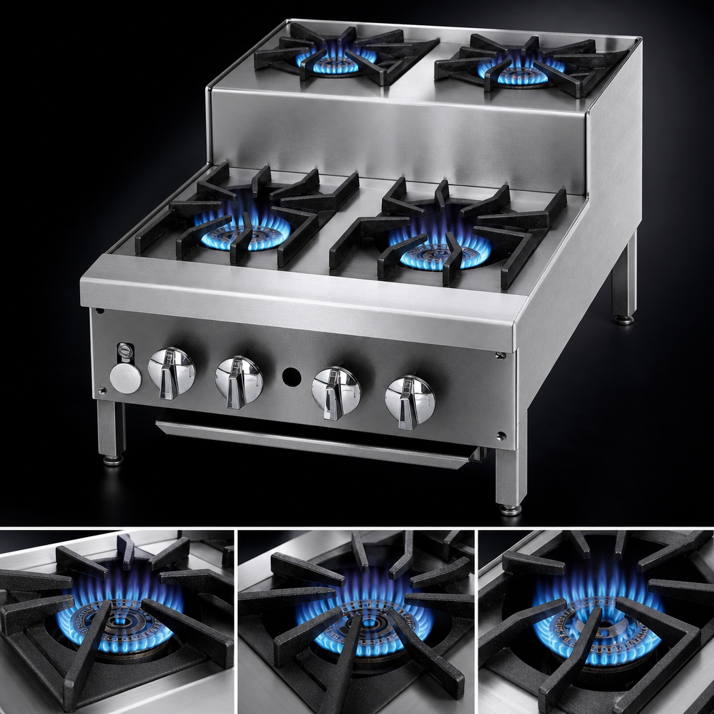 5 Open Burners