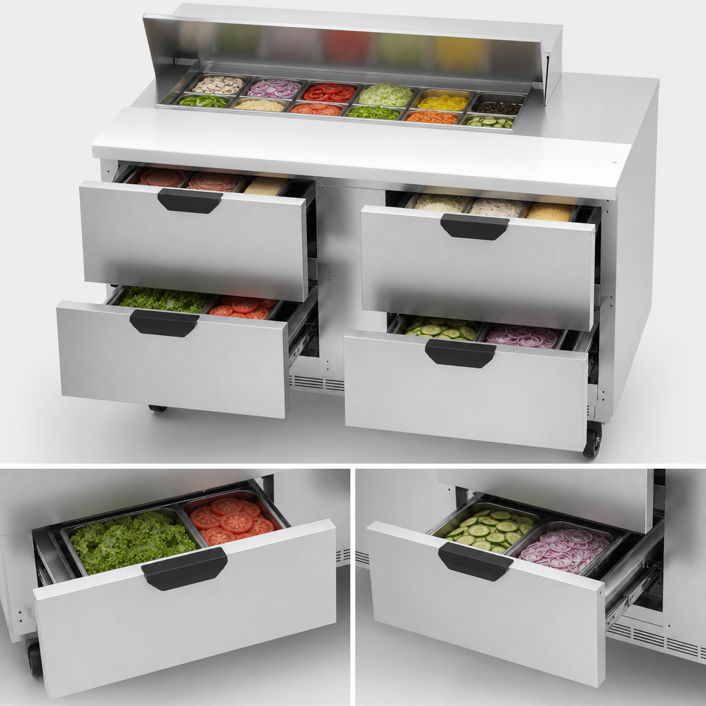 Four Refrigerated Drawers
