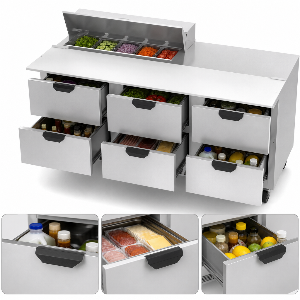 Six Pull-Out Drawers
