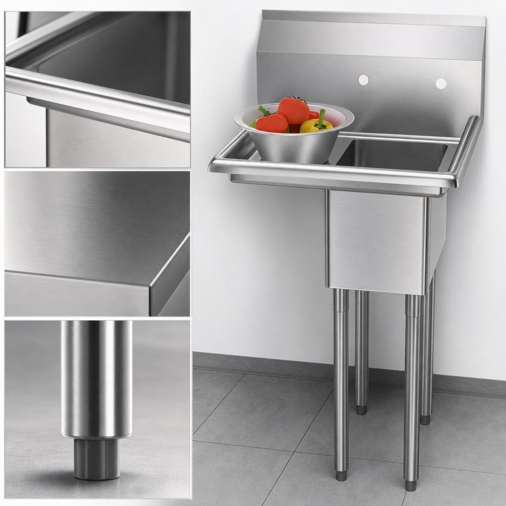 18-Gauge 304 Stainless Steel Construction