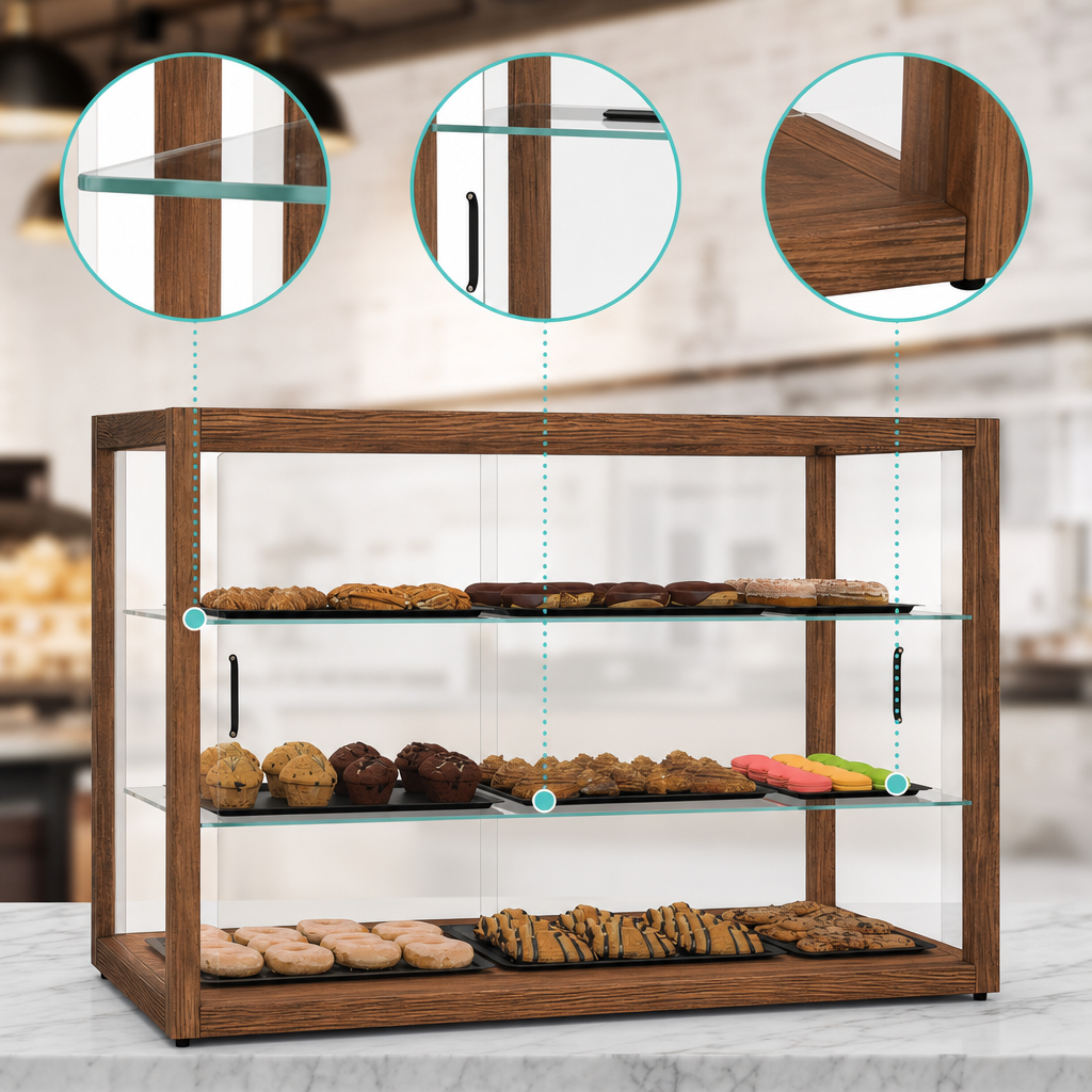Three Tempered-Glass Shelves