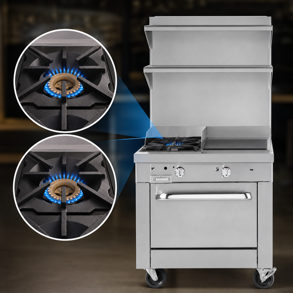 Two High-Output Open Burners
