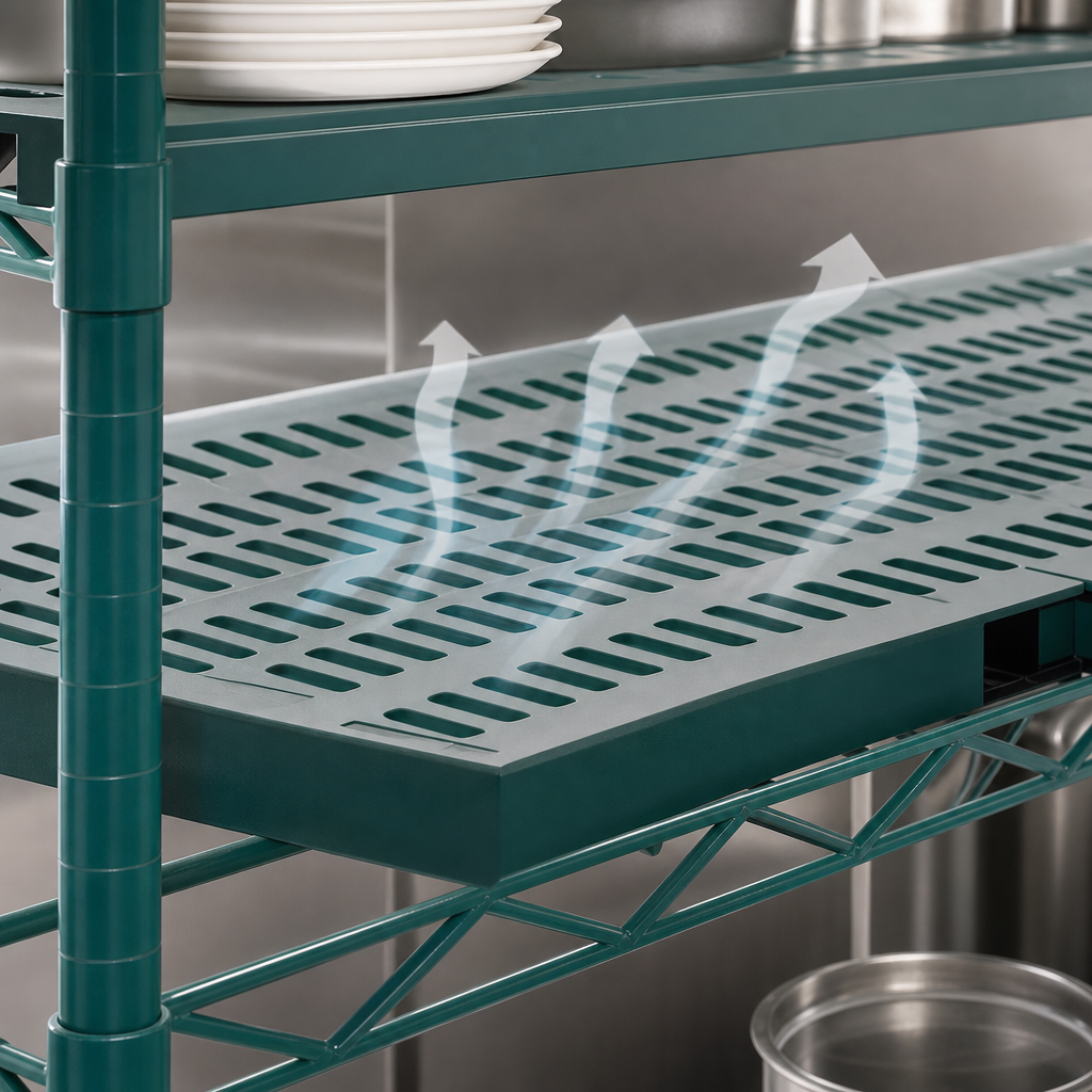 Louvered Shelf Surface