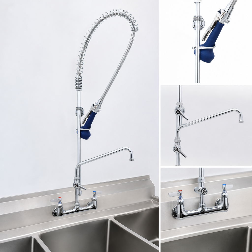 8-Inch Wall Mount Base Faucet