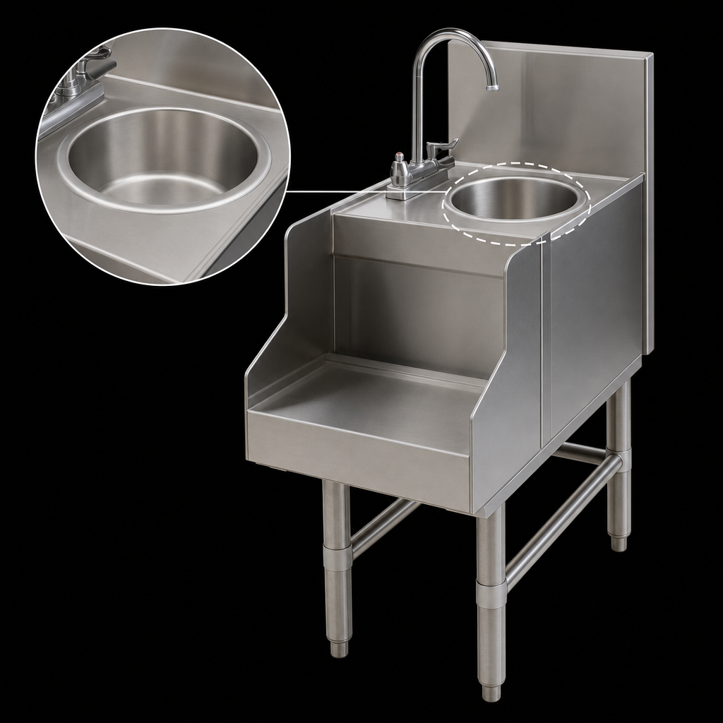 6-Inch Wet Waste Sink
