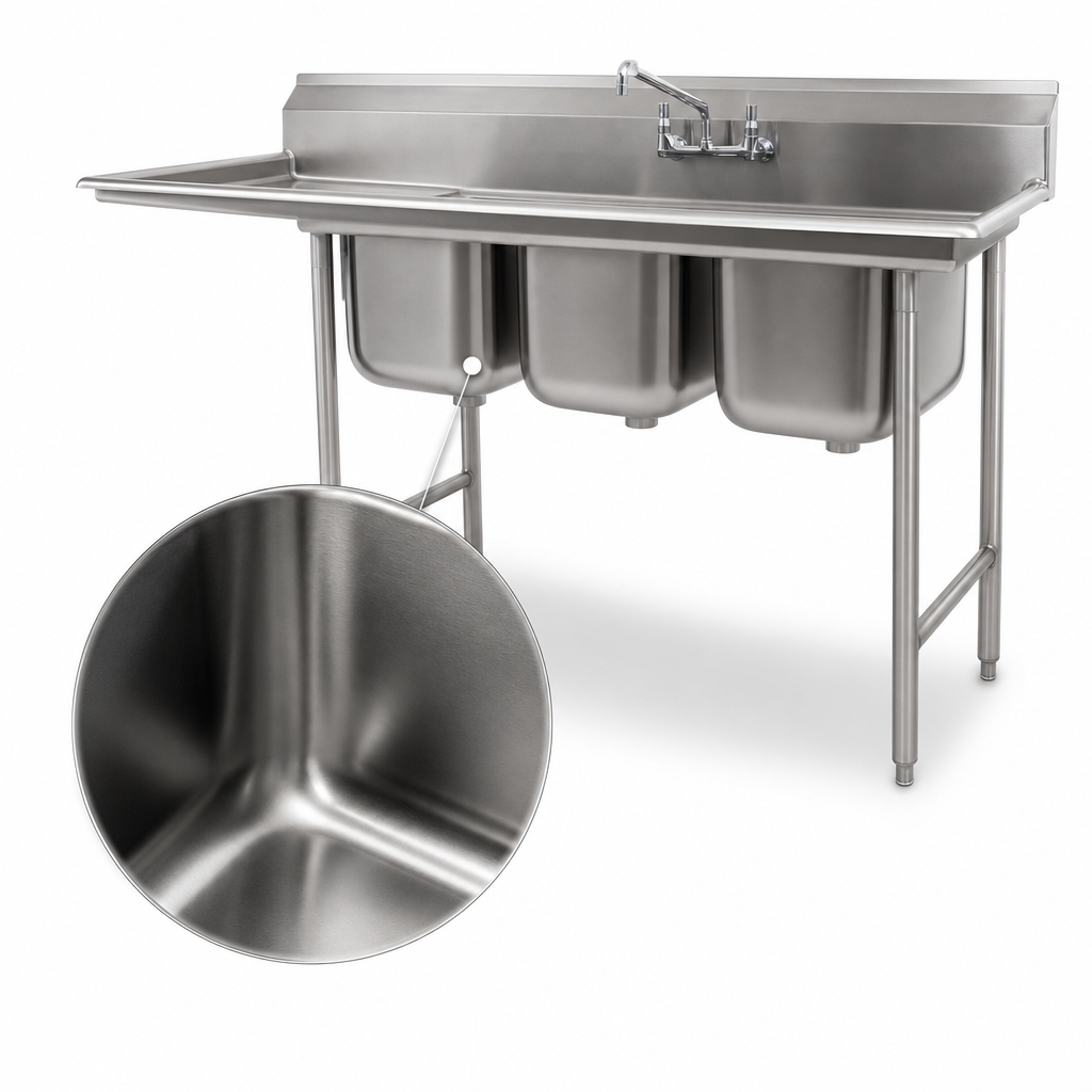 Deep-Drawn Coved Corner Bowls