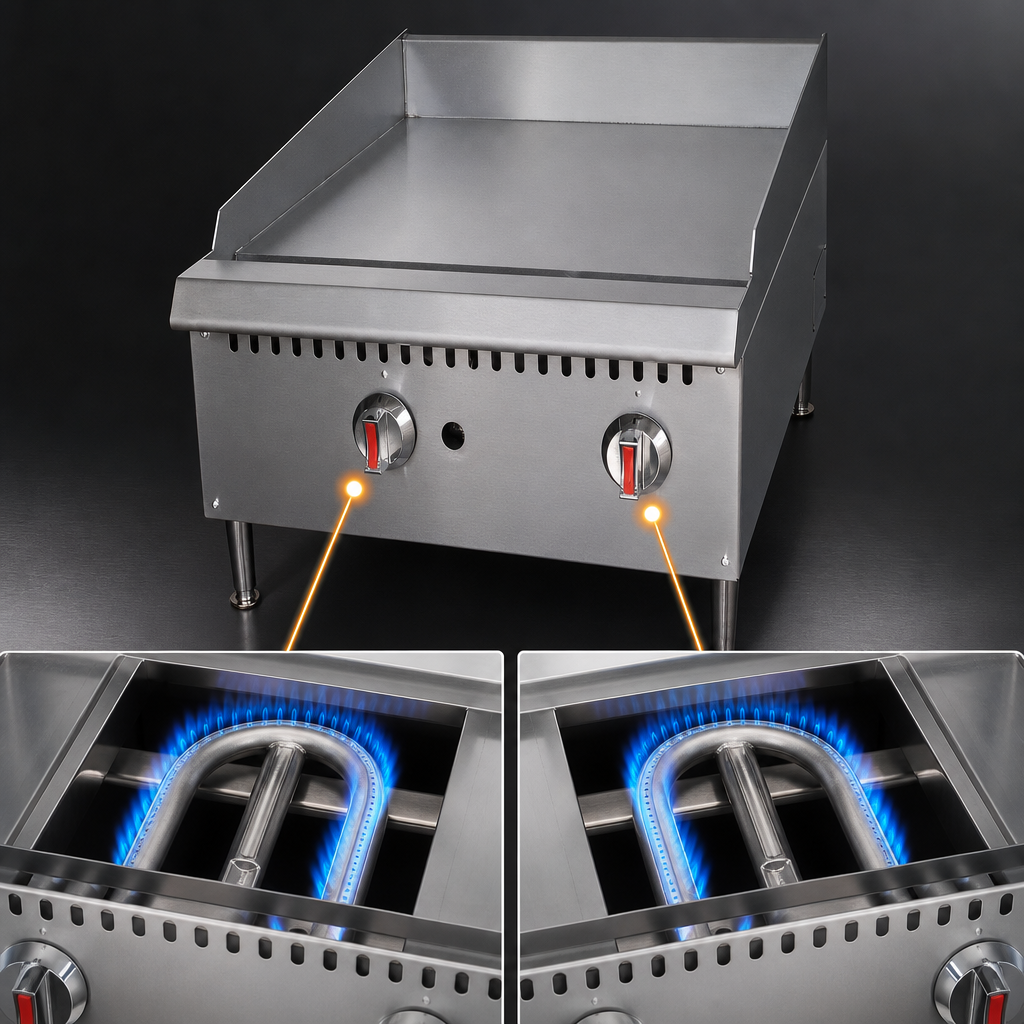 Dual 30,000 BTU Burners