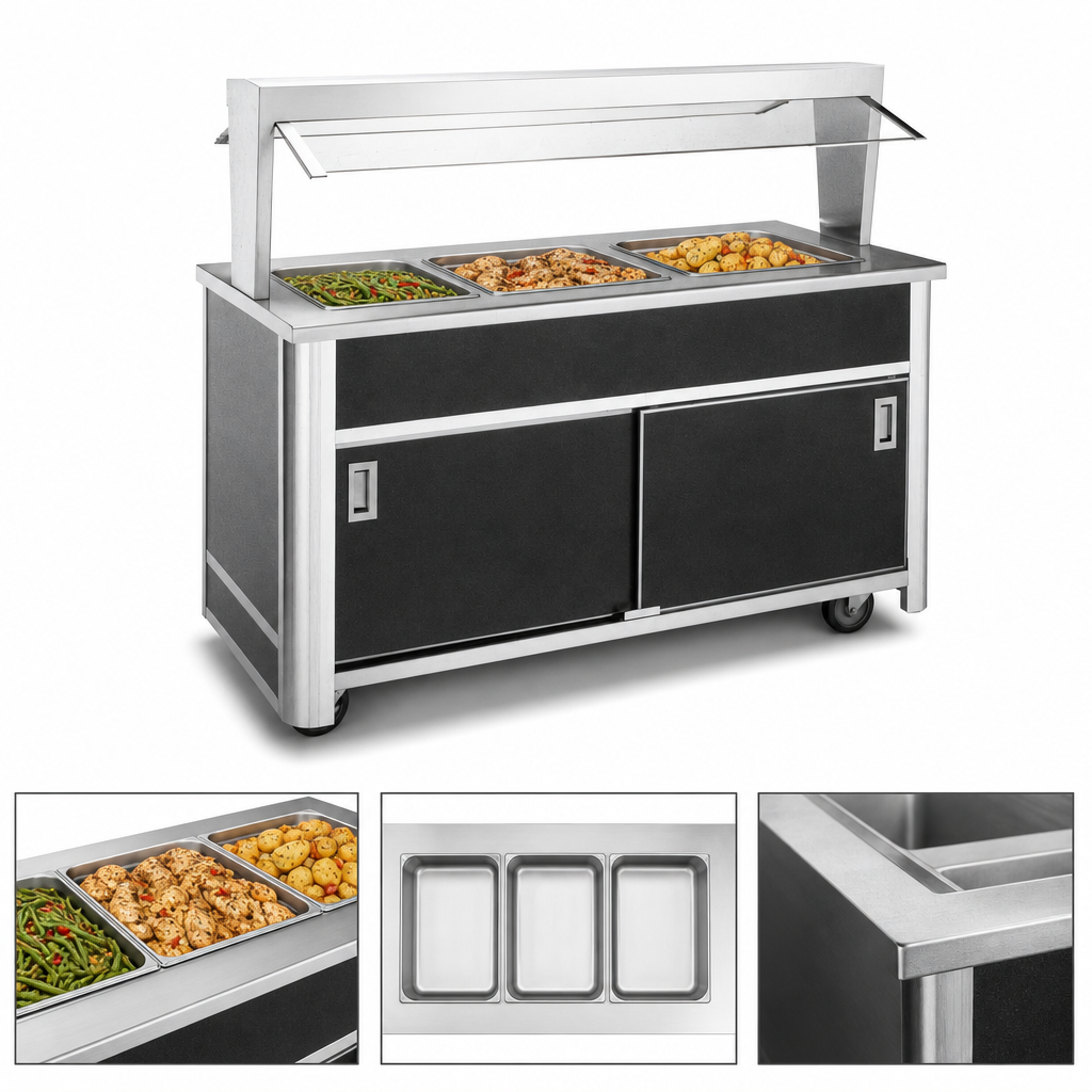 Three Hot Food Wells