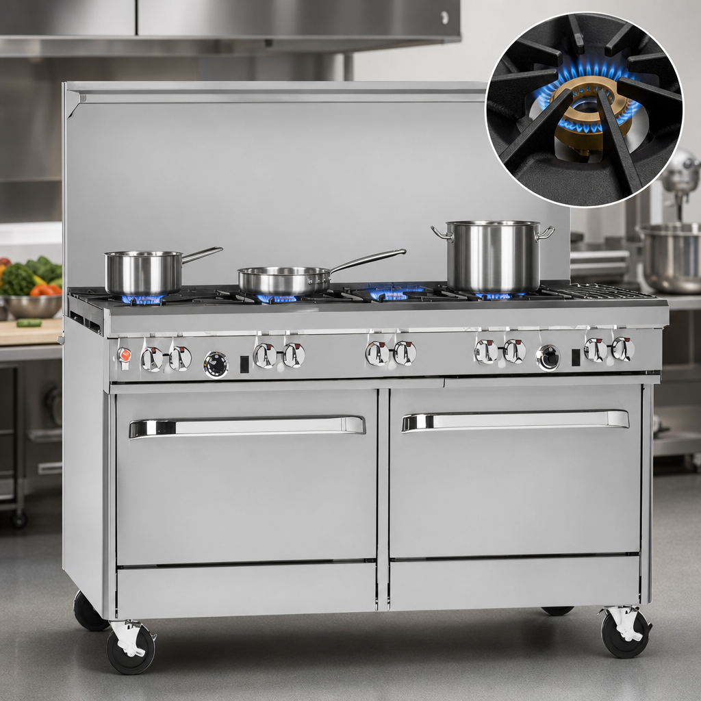 Four Non-Clog Open Burners