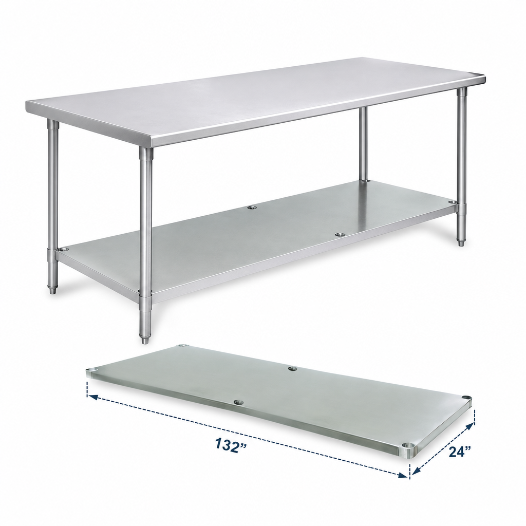 Sized for 132 x 24 Work Tables