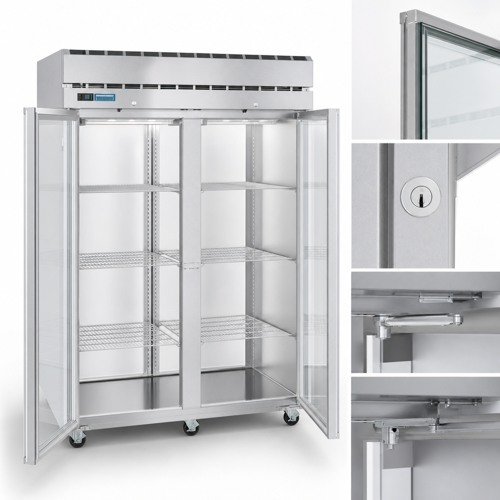 Full-Height Hinged Glass Doors