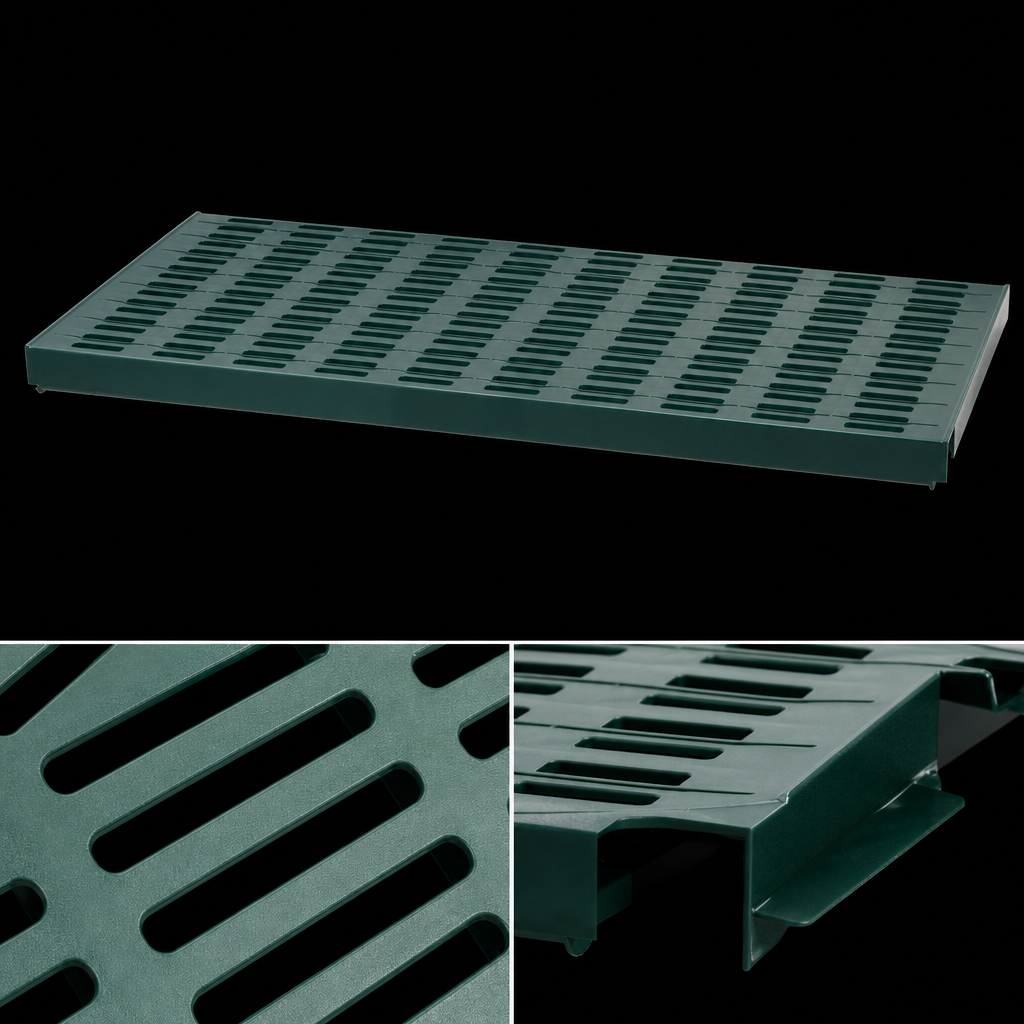 Louvered Polymer Shelf Mat