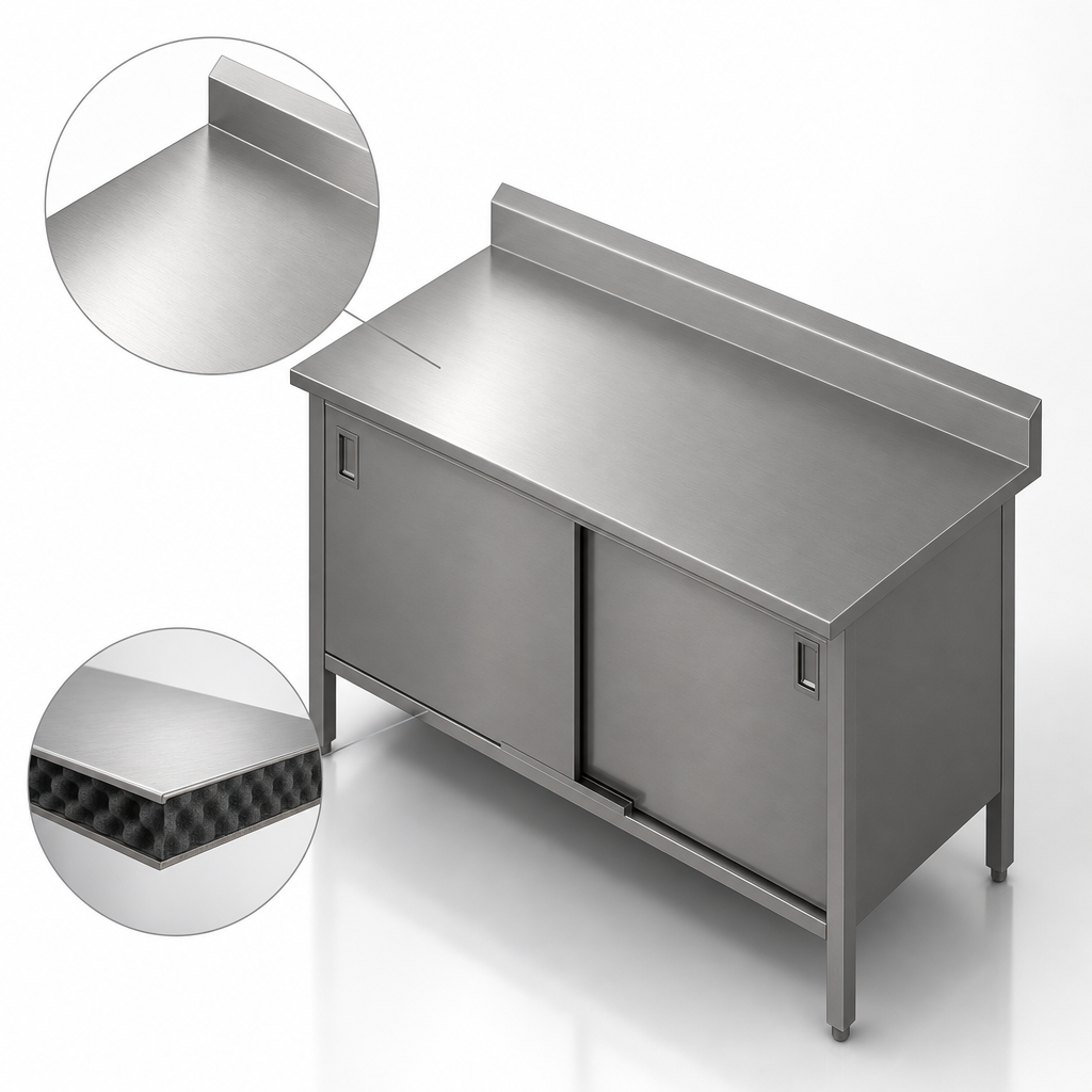 16-Gauge 300-Series Stainless Steel Top
