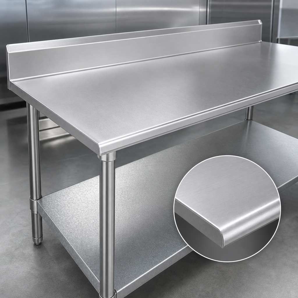 16-Gauge 304 Stainless Steel Top