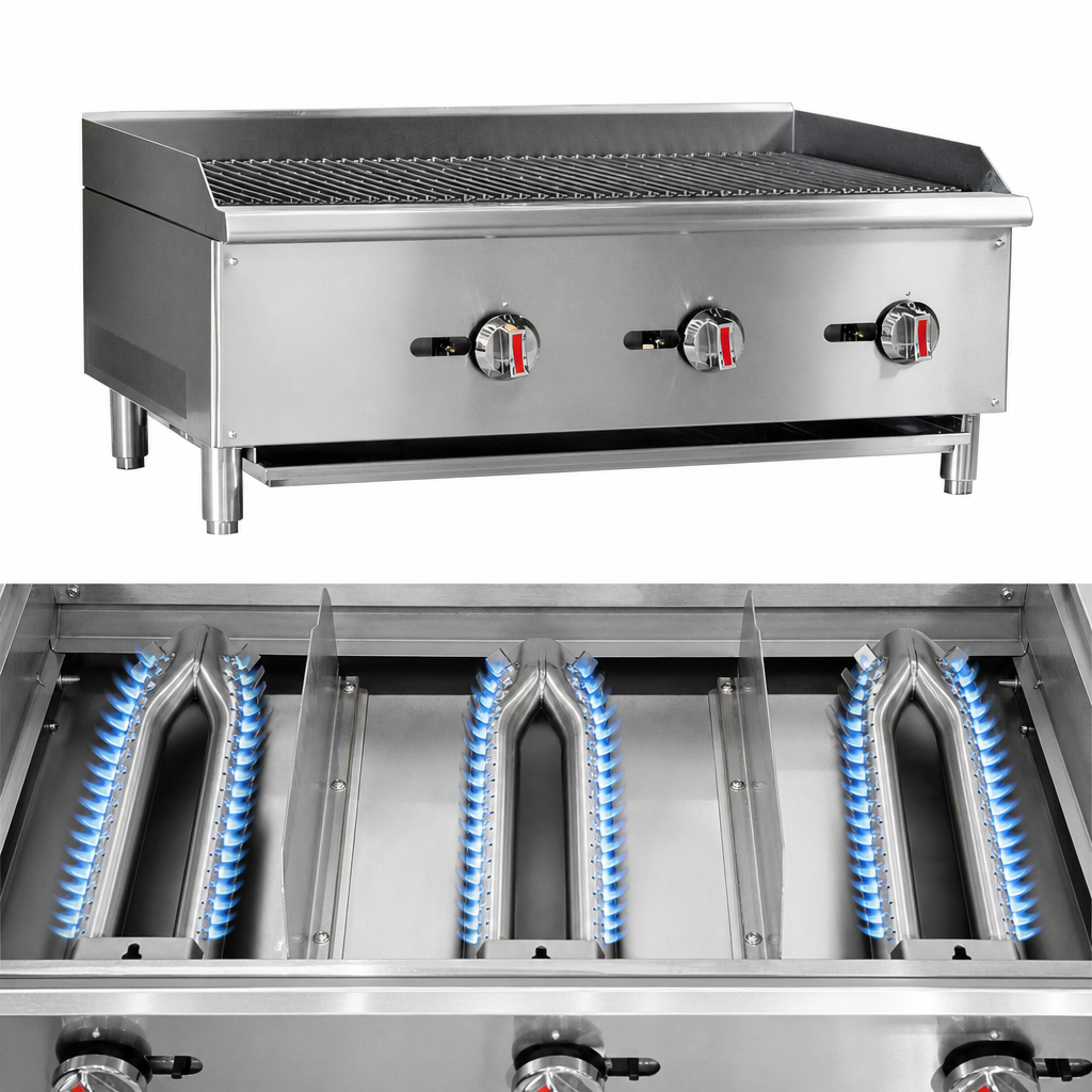 Three High-Output Burners