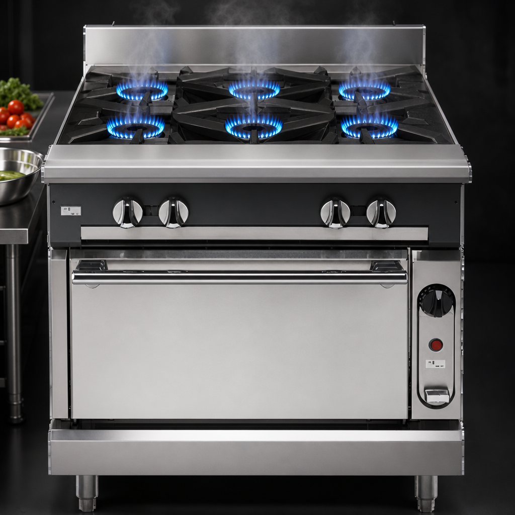 Six High-Output Open Burners