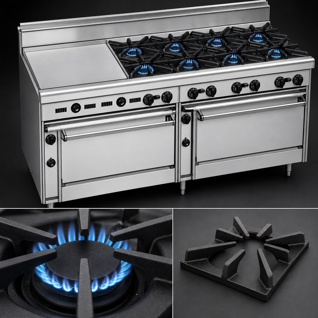 12 High-Output Open Burners