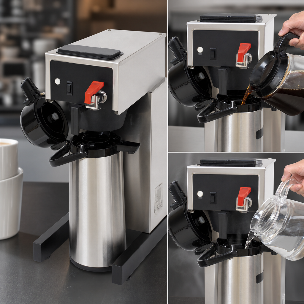 Built-In Pour-Over Feature