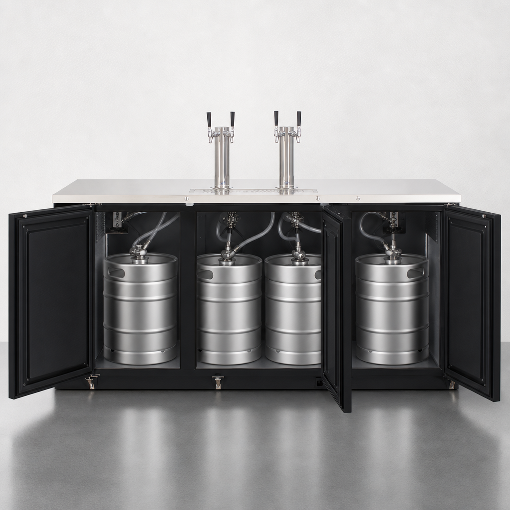 4 Half-Barrel Keg Capacity