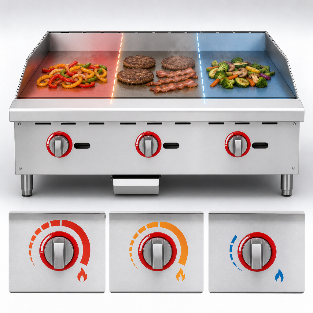 Three Independent Cooking Zones